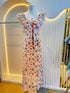 Printed Sleeveless Frills Straps Long Dresses